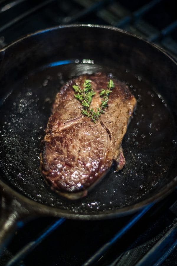 grilling a ribeye steak