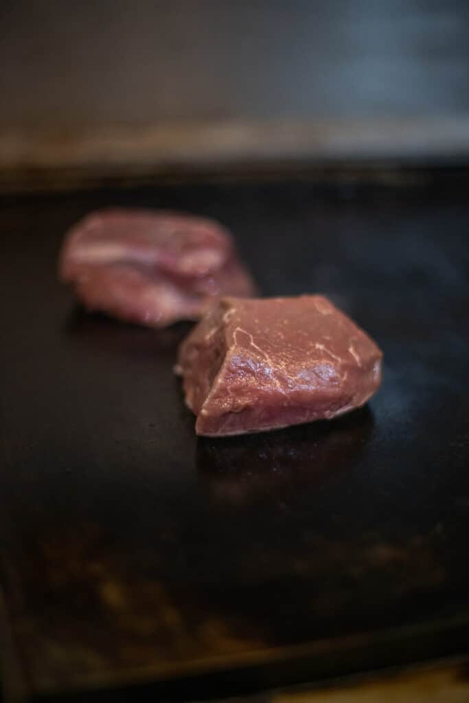 Grilling up a natural top Sirloin steak